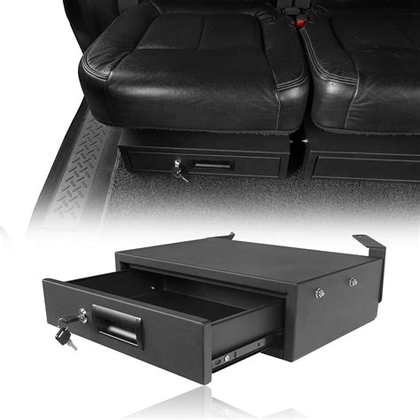 electric lock vehicle under seat security lock box|ford f350 lockbox.